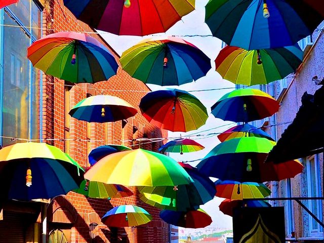 Street umbrellas Turkey in Moda