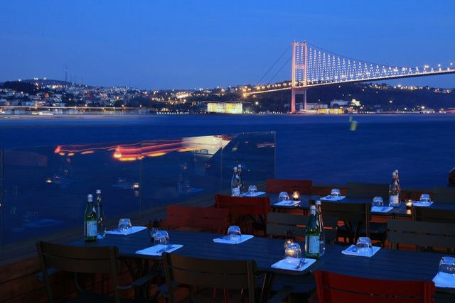 Restaurants overlooking the Bosphorus in Istanbul