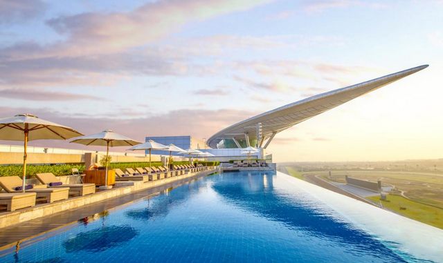 The Meydan Hotel is one of the most luxurious hotels in Dubai with a private pool that provides privacy