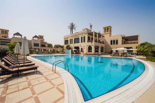 Dubai chalets by the sea offer an outdoor pool