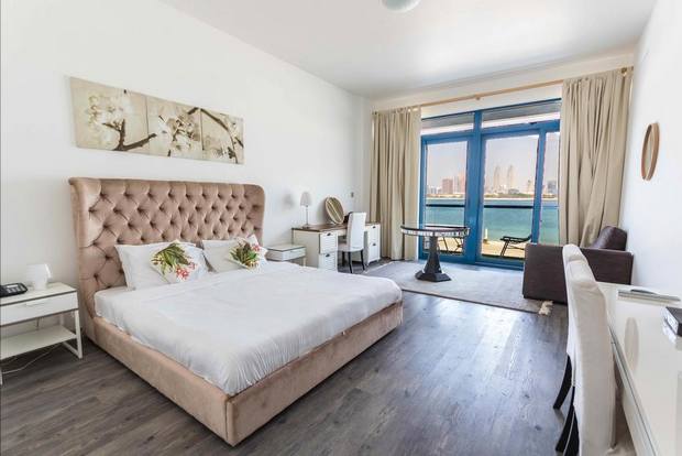 The Palm Jumeirah villas are a prestigious choice for residence on Dubai beaches.