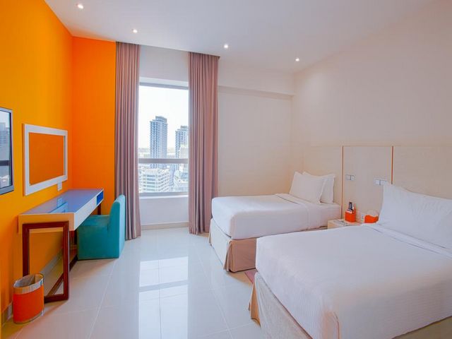 Hawthorne Hotel & Suites Dubai has distinctive living rooms with great views.