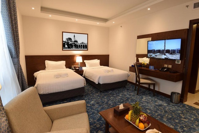 Spacious and spacious family rooms with facilities in Al Salam Street hotels, Medina