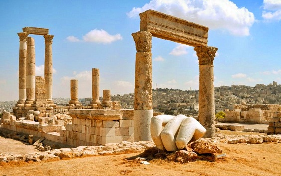 The hand of Hercules in the Citadel of Amman, Jordan