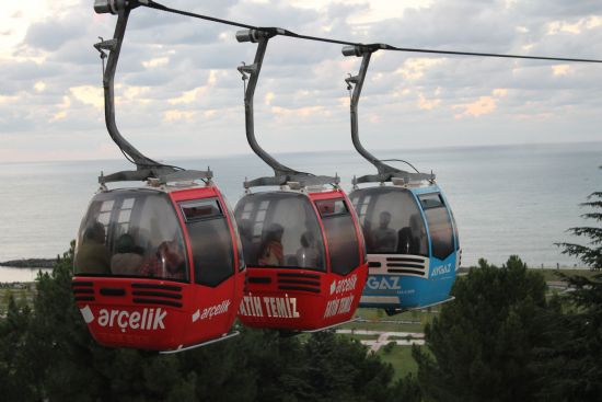 The Samsun cable car is one of the most important tourist attractions in Samsun 