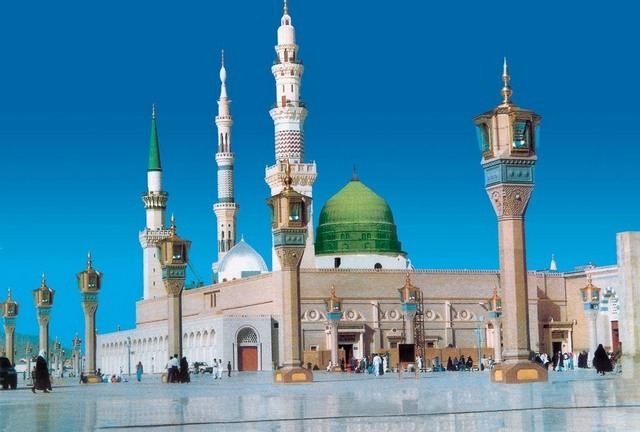 The Prophet's Mosque is one of the most prominent tourist attractions in the religious Medina
