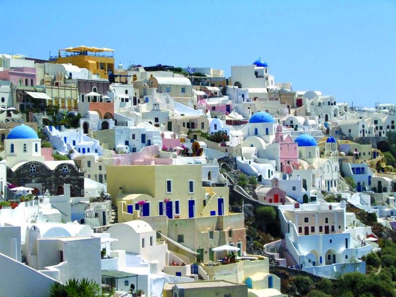 Travel to Santorini island for honeymoon