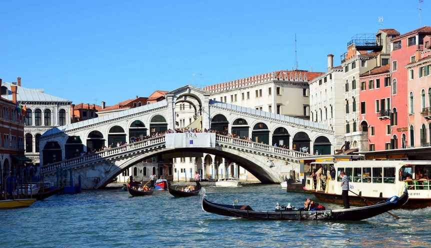The Rialto Bridge is one of the best places to visit in Venice