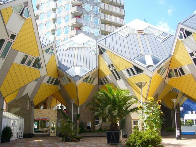 Cubic homes are one of the most important places in Rotterdam tourism