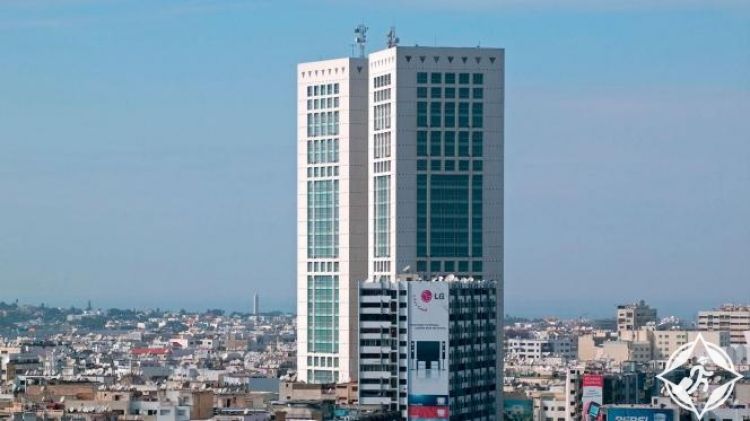 Twin tower is one of the most beautiful places of tourism in the city of Casablanca, Morocco