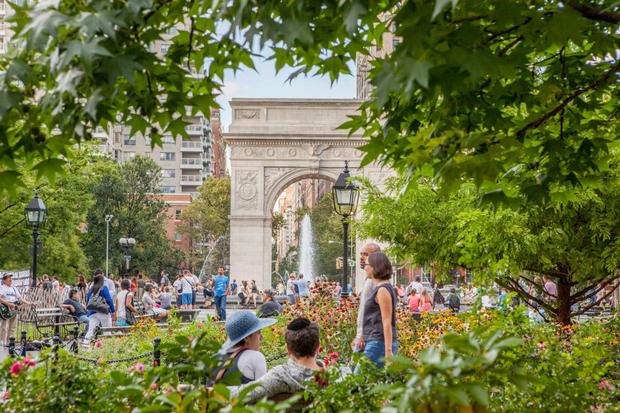 Washington Square Park is one of the most beautiful places in New York for tourism