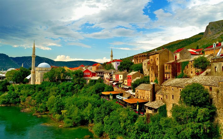 The Neretva River is one of the best places to visit in Mostar, Bosnia and Herzegovina