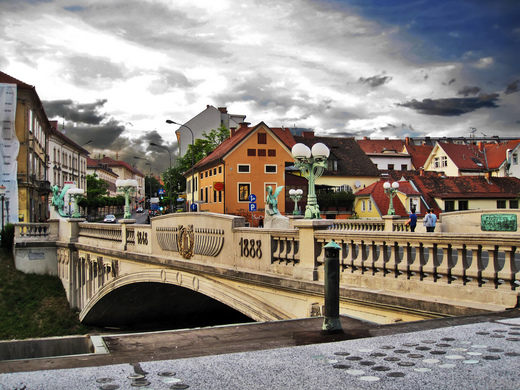 Dragon Bridge is one of the best tourist places in Ljubljana, Slovenia 