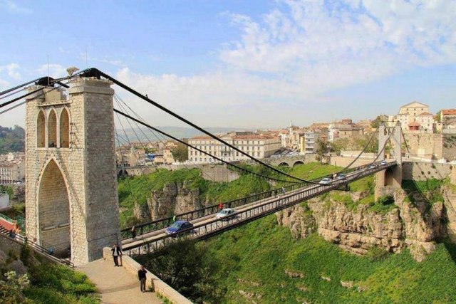 Sidi Messid suspension bridge is one of the best tourist places in the tourist city of Constantine