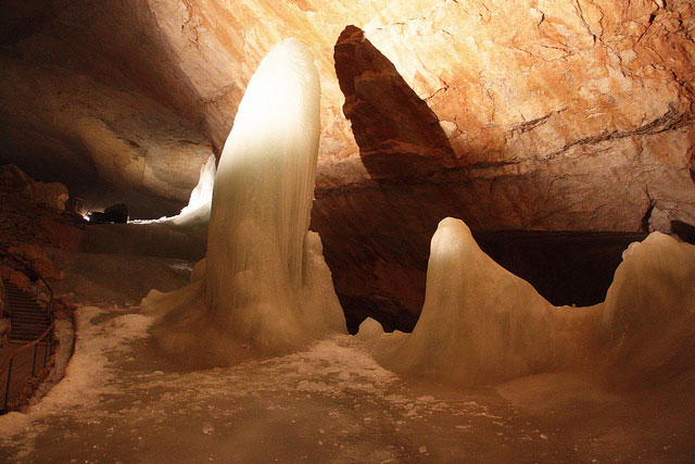Ice cave in Hallstatt, Austria