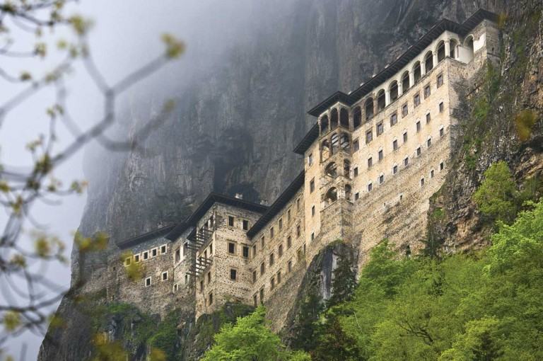 Sumela Monastery is one of the most beautiful tourist places in Trabzon, Turkey