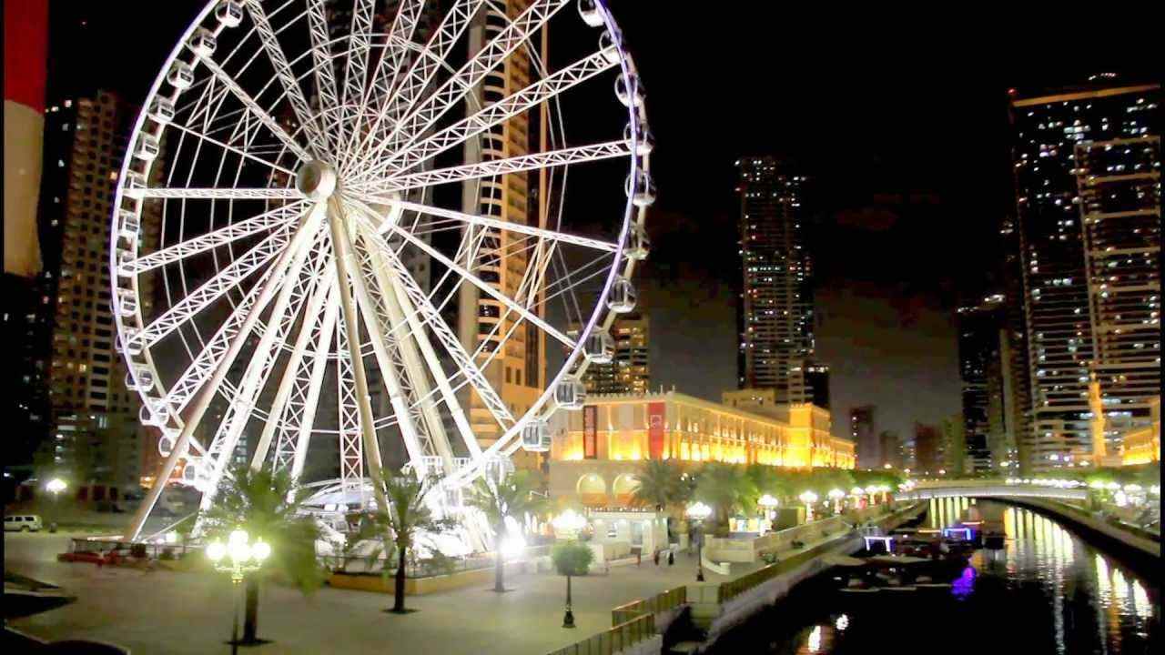 Eye of the Emirates wheel in Al Qasba, Sharjah, is one of the best places to visit in Sharjah, UAE