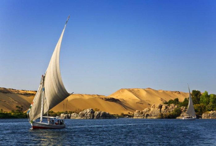 Virgin nature on the Nile in Nubia