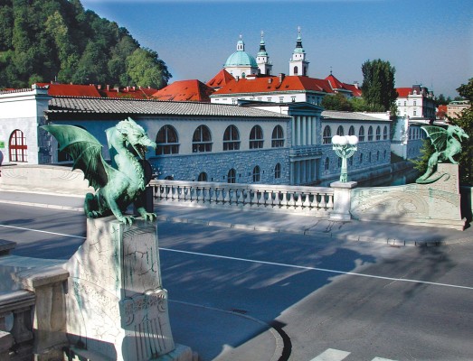 Ljubljana River in Slovenia