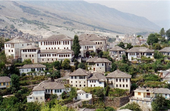 The city of Gjirokastra.