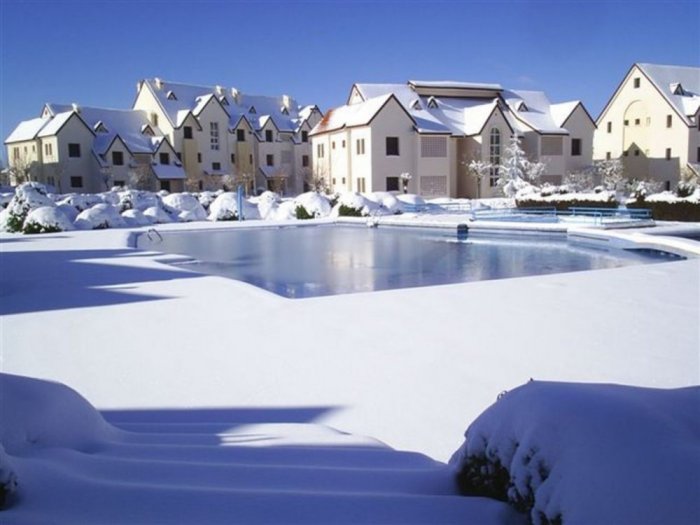     One of the tourist stays in Ifrane and it is covered with snow