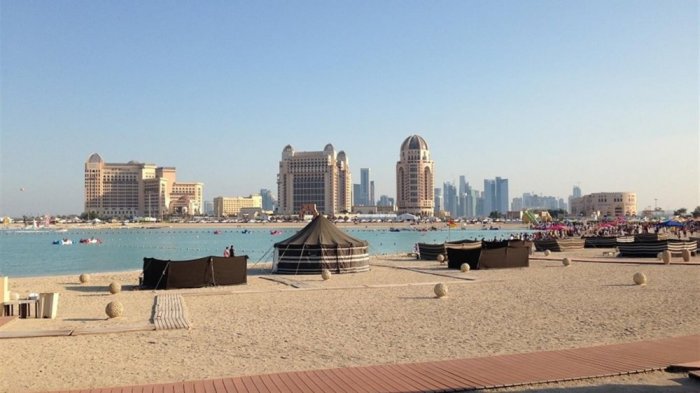 Katara Beach is a popular destination for tourists and residents