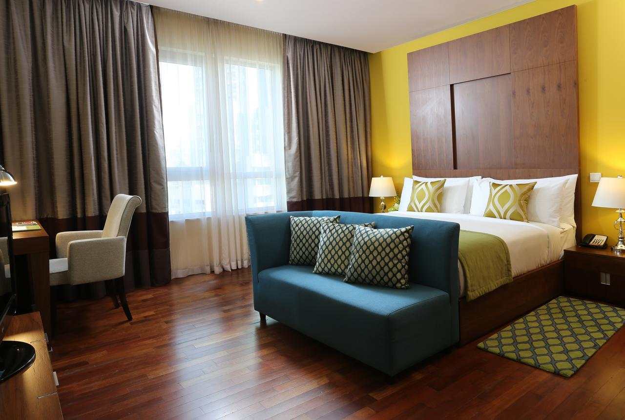 The rooms of Ramada Downtown Hotel Dubai are spacious and clean.