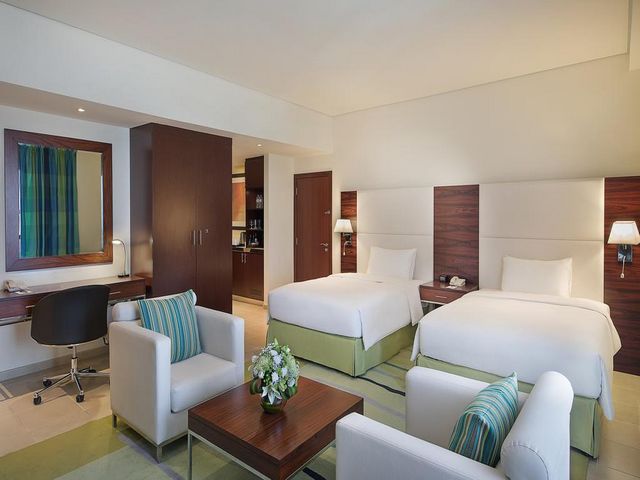 The rooms of the Hilton Dubai The Walk are spacious