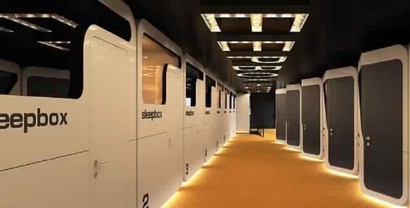 Soundproofed sleeping compartments at Washington Dulles Airport - Soundproofed sleeping compartments at Washington Dulles Airport