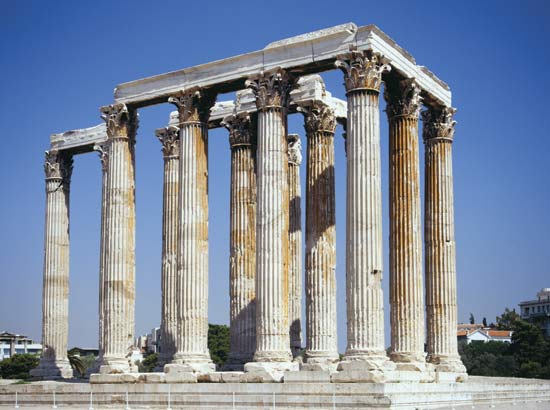 Temple of Olympian Zeus in Athens Greece - Temple of Olympian Zeus in Athens Greece