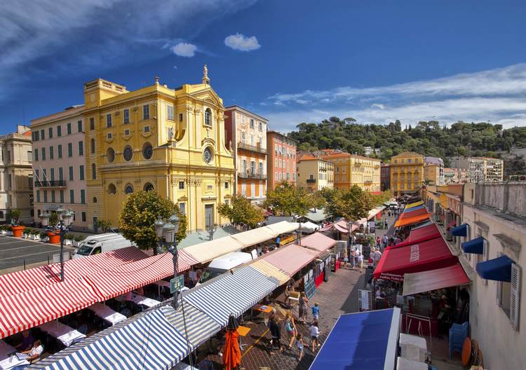 The flower market of Core Salia in Nice
