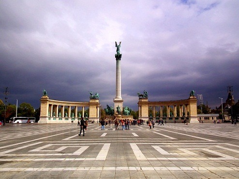 Champions Square in Budapest Hungary