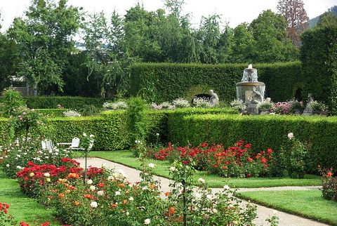     The flower garden is one of the most beautiful places of tourism in Baden-Baden, Germany
