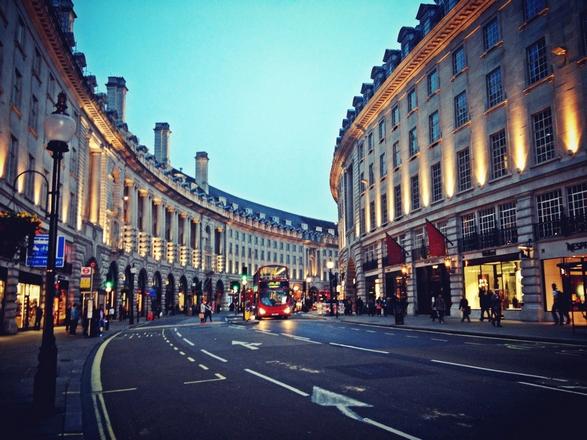 Regent Street is one of the most important places of tourism in London, England