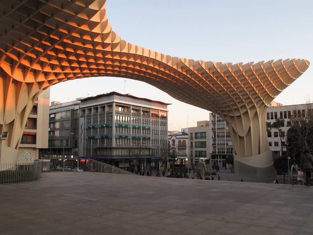 The colorful solar Metropole of Seville Spain