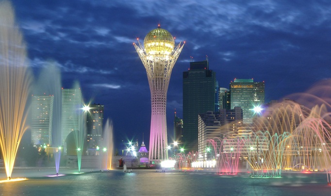 View of the Bayterek Tower in Astana
