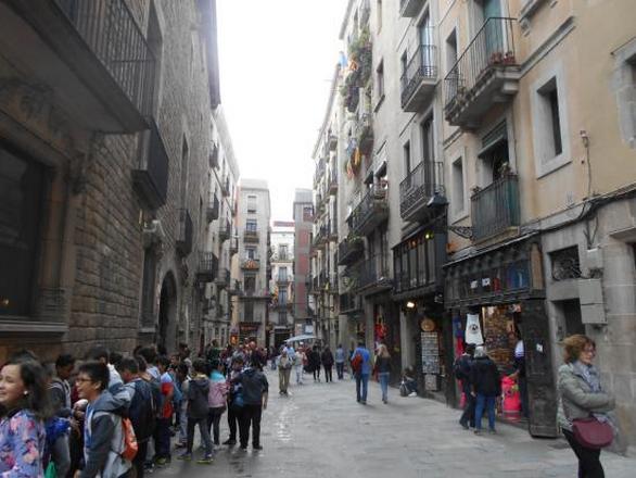 The Gothic Quarter of Barcelona Spain