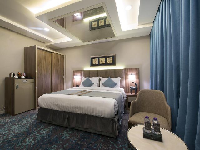 A standard room in a Jeddah hotel, Al Safa district, which is the Bram Hotel Suites