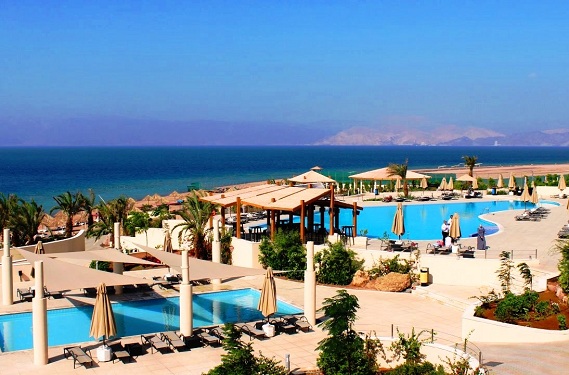 A view of the Pirinais beach in Aqaba