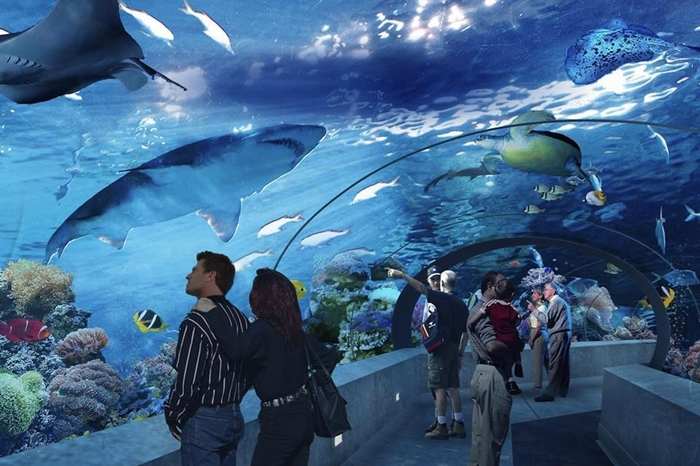 Antalya Aquarium is one of the most important tourist places in Antalya, Turkey