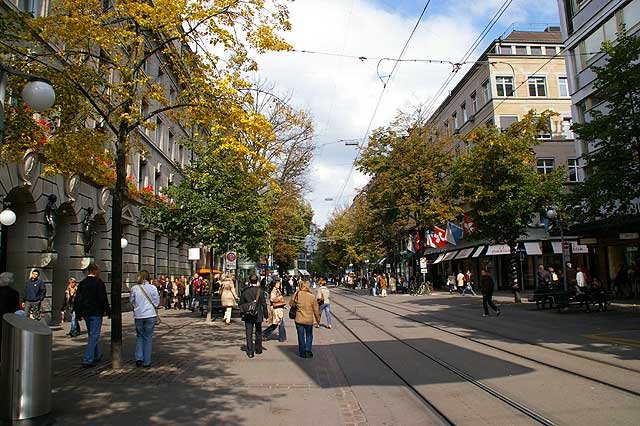 Bahnhof street is one of the most important markets in Zurich