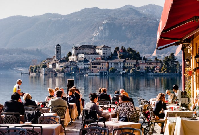 From one of the cafes near Lake Orta