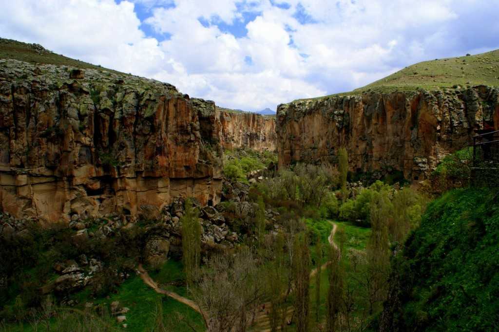 Ahlara Valley is one of the most beautiful tourist places in Cappadocia, Turkey