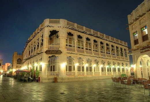 A front view of the Souq Waqif in Doha
