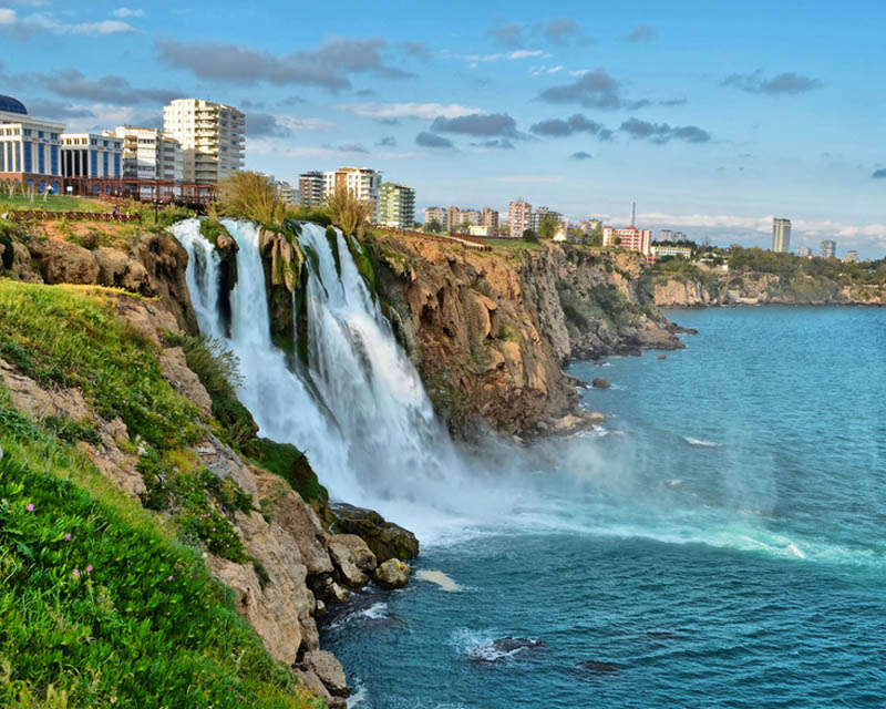 Dawden waterfalls is one of the most beautiful waterfalls in Antalya, Turkey