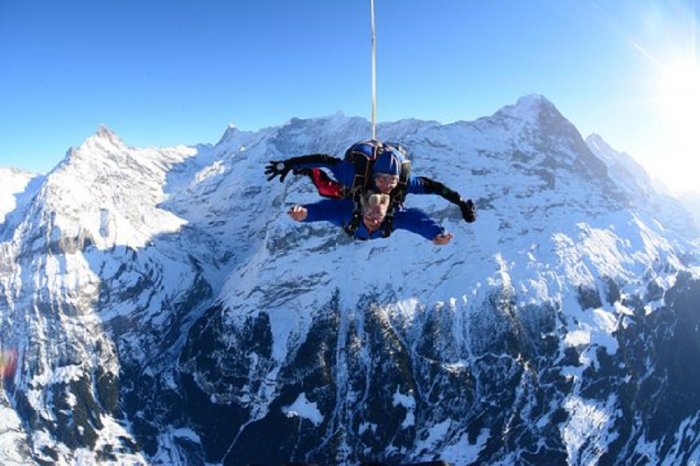 Jumping over the Alps is an amazing experience