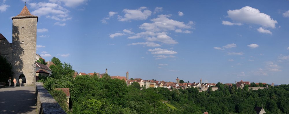 A panoramic view of Rothenburg ob der Tauber