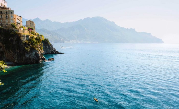 The vast Amalfi Sea is an ideal destination for canoeing