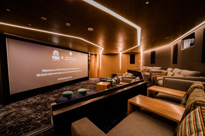 A private hall in the all-new VOX Cinemas, Kempinski Hotel Mall of the Emirates