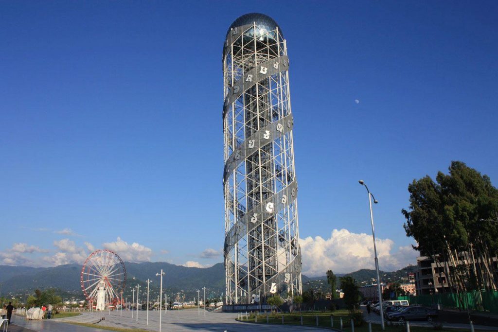 The alphabet tower of the Georgian language